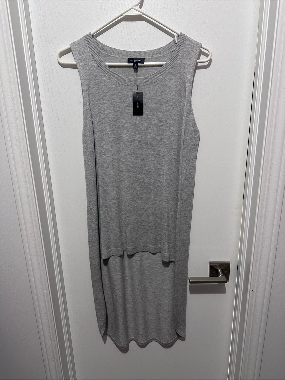 Sleeveless Grey Knit Tunic - The Limited